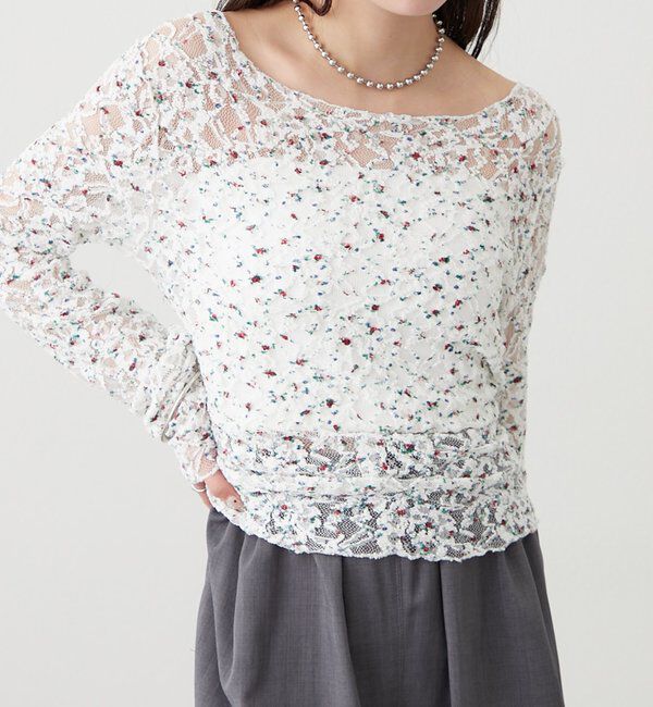  「ドットレースプルオーバー」|Tシャツ・カットソー|