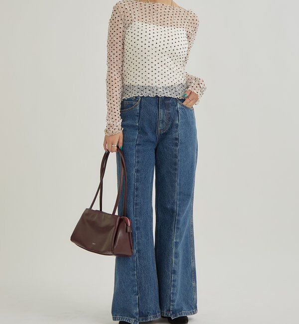  「ドットレースプルオーバー」|Tシャツ・カットソー|