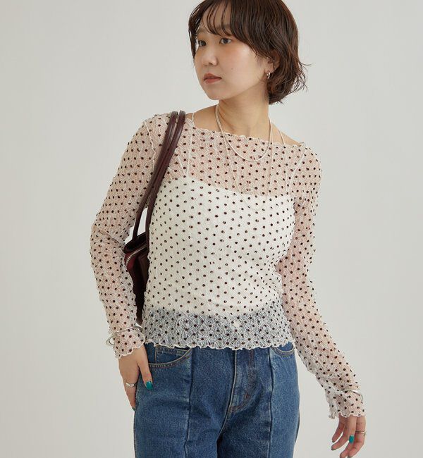  「ドットレースプルオーバー」|Tシャツ・カットソー|