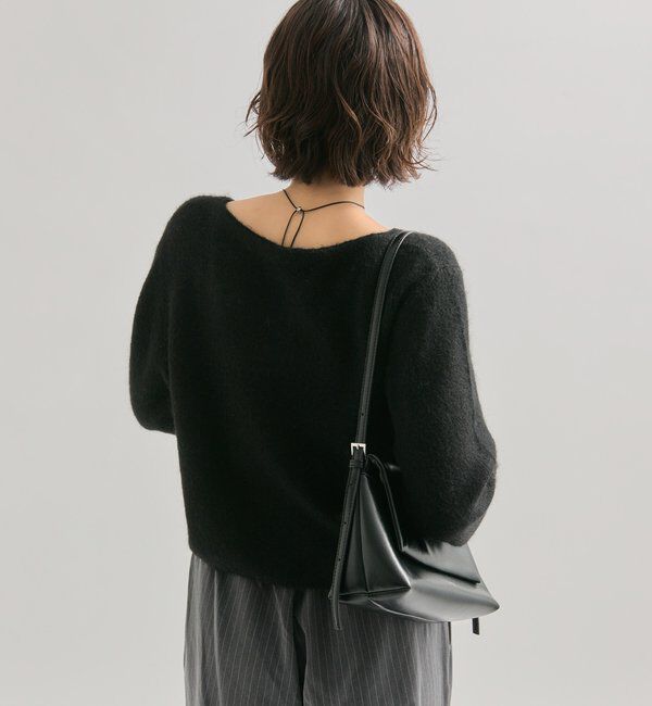  「スクエアネックニットカーディガン」|カーディガン|