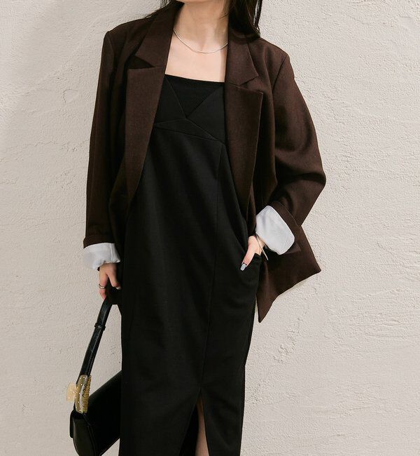  「ギャザービスチェSETワンピース」|ワンピース|