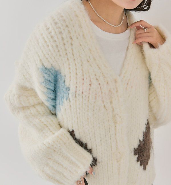  「ダイヤニットカーディガン」|カーディガン|