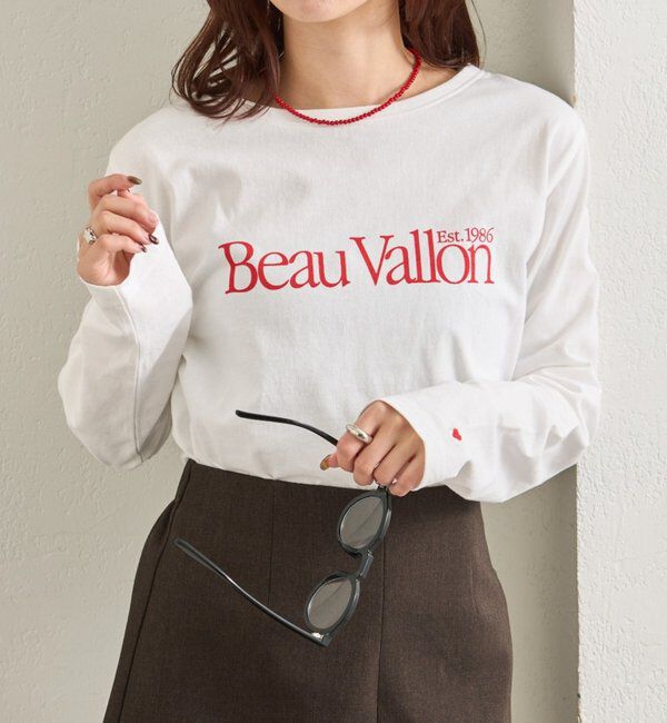  「カラーチビロゴロングTシャツ」|Tシャツ・カットソー|オフホワイト