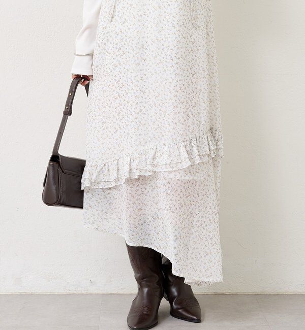  「フラワーヘムキャミワンピース」|ワンピース|