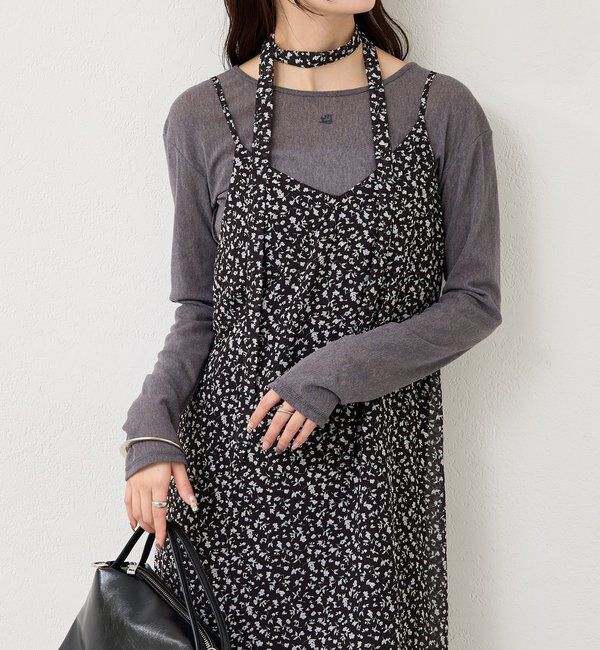  「フラワーヘムキャミワンピース」|ワンピース|