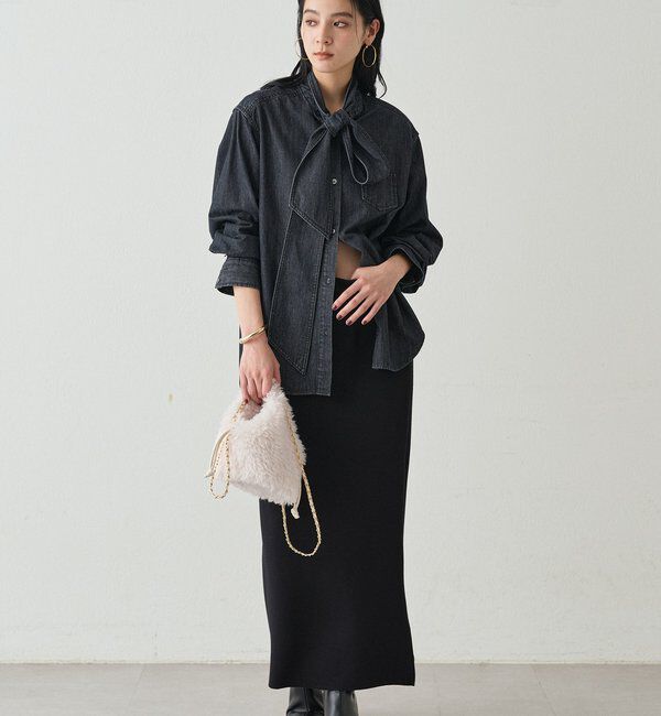  「デニムボウタイブラウス」|シャツ・ブラウス|