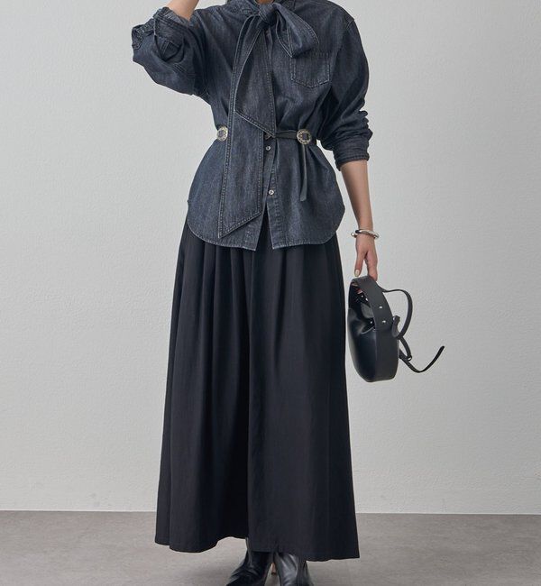  「デニムボウタイブラウス」|シャツ・ブラウス|