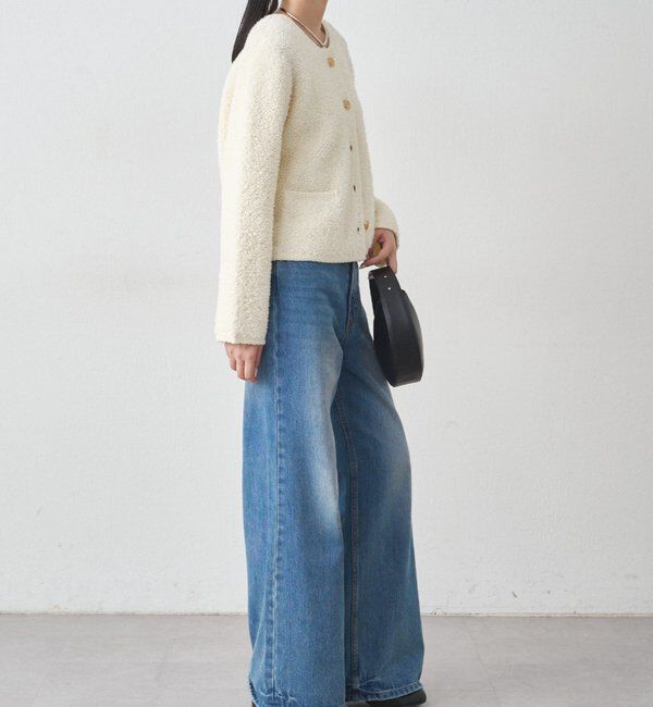 「ウールボアニットコーディガン」|ニット・セーター|