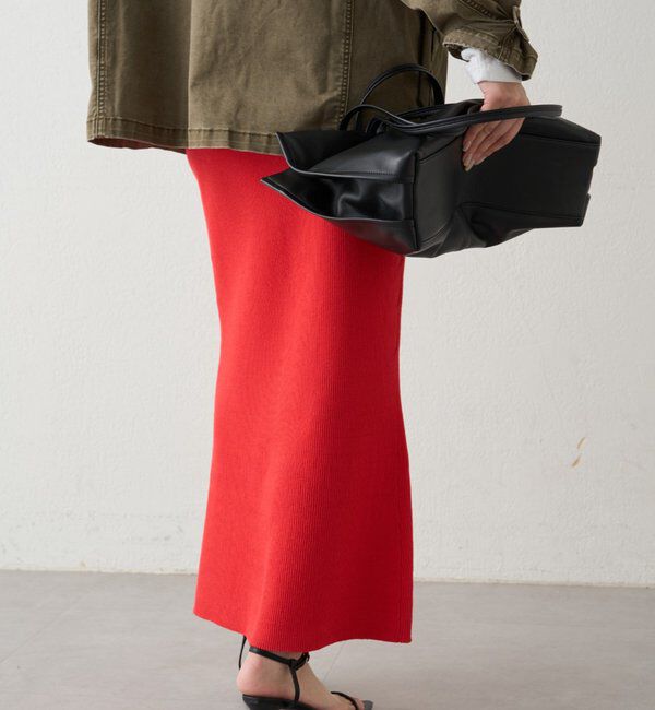  「リブセミフレアニットスカート」|スカート|