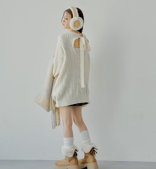  「バックオープンケーブルルーズワンピース」|ワンピース|