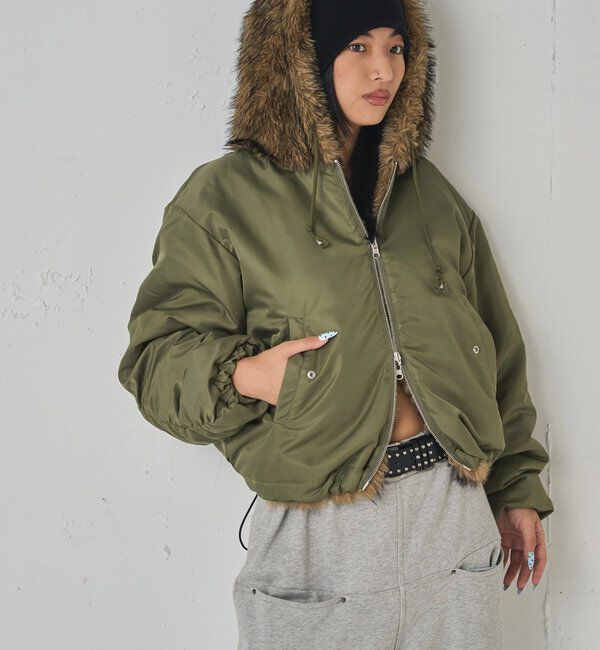  「【お気に入りNO.1】2WAY リバーシブルファーブルゾン」|ブルゾン・スタジャン|