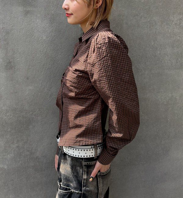  「パフスリーブギャザーブラウス」|シャツ・ブラウス|