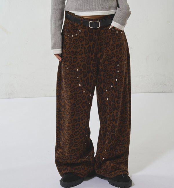  「スウェードダブルニーパンツ」|チノ|ブラウンその他1