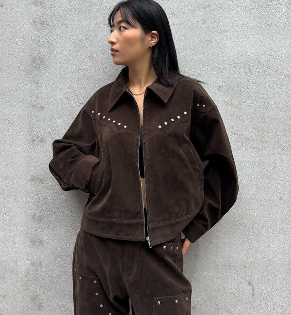  「SUEDE STUDDED BLOUSON/スウェードスタッズブルゾン」|ブルゾン・スタジャン|