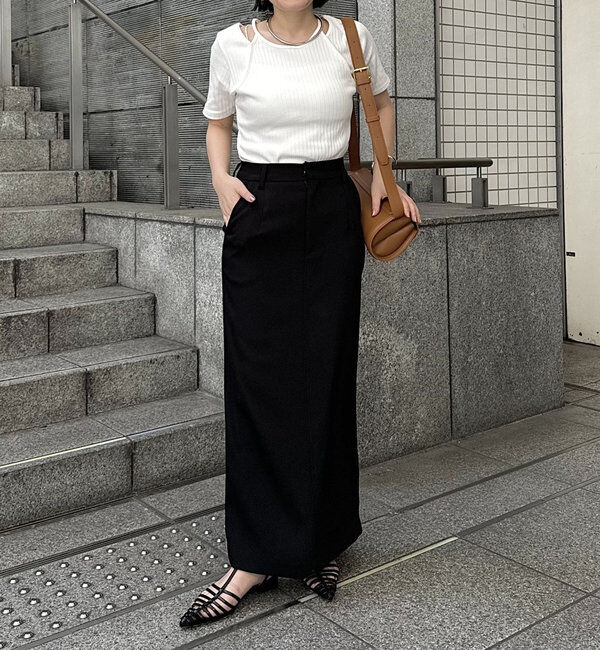  「【お気に入り累計2万超え/全骨格◎/低身長サイズ】マキシIラインスカート」|スカート|