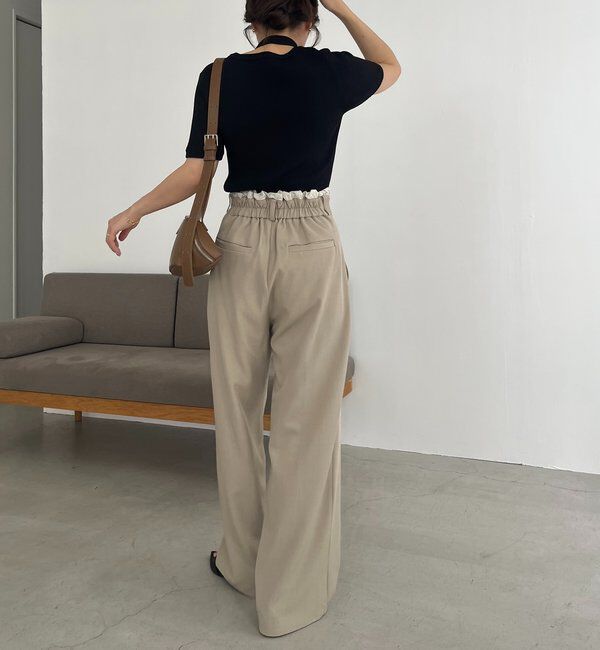  「フリルウエストパンツ」|チノ|