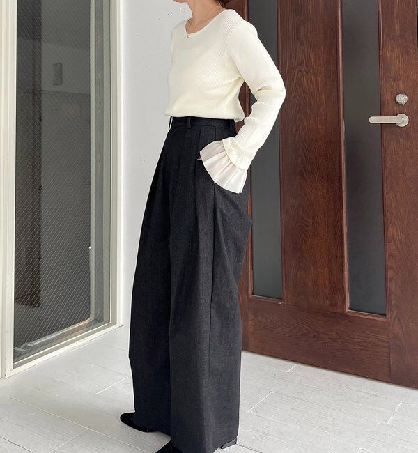  「【選べる4サイズ展開】2タックコットンパンツ」|チノ|