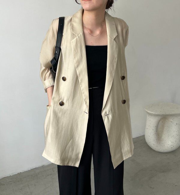  「【全骨格細見え/オフィスコーデにも◎】ライトテーラージャケット」|テーラードジャケット|