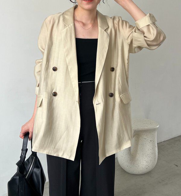  「【全骨格細見え/オフィスコーデにも◎】ライトテーラージャケット」|テーラードジャケット|