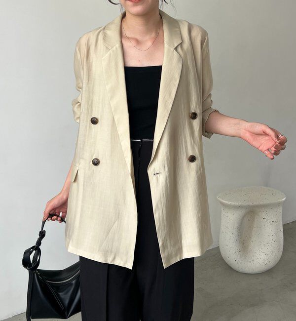  「【全骨格細見え/オフィスコーデにも◎】ライトテーラージャケット」|テーラードジャケット|
