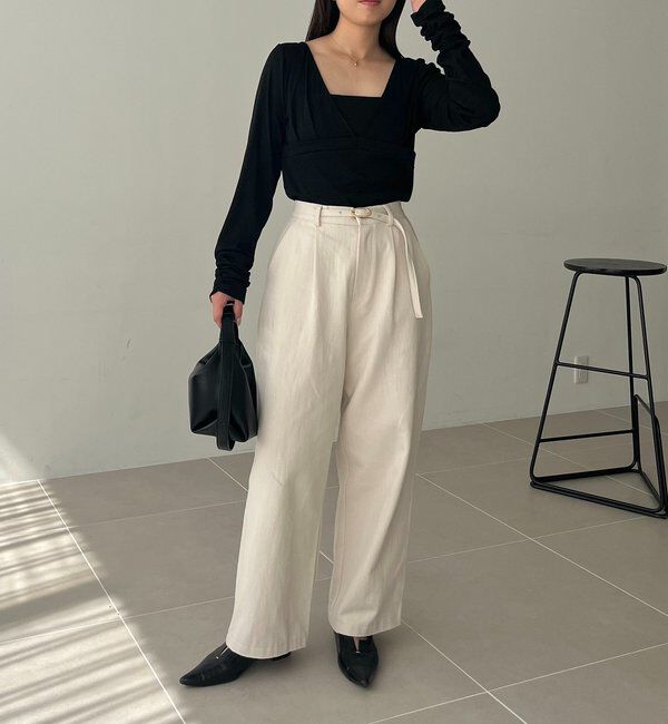  「【WEB限定】深VネックロンT」|Tシャツ・カットソー|