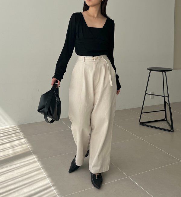  「【WEB限定】深VネックロンT」|Tシャツ・カットソー|