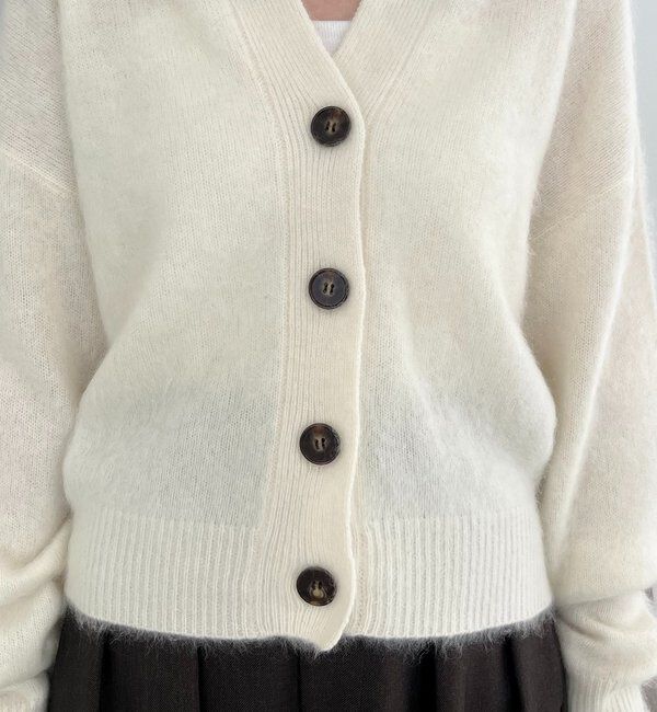  「【上質な着心地】WOOL100ミンクタッチカーディガン」|カーディガン|