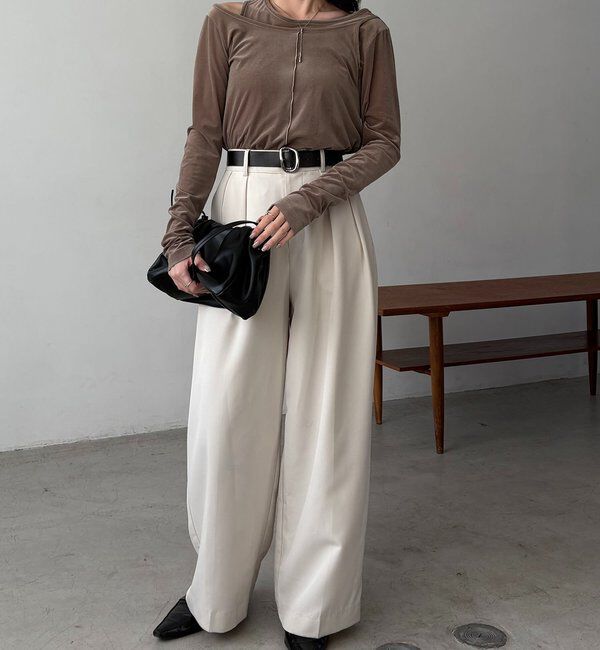  「レイヤードベロアTシャツ」|Tシャツ・カットソー|