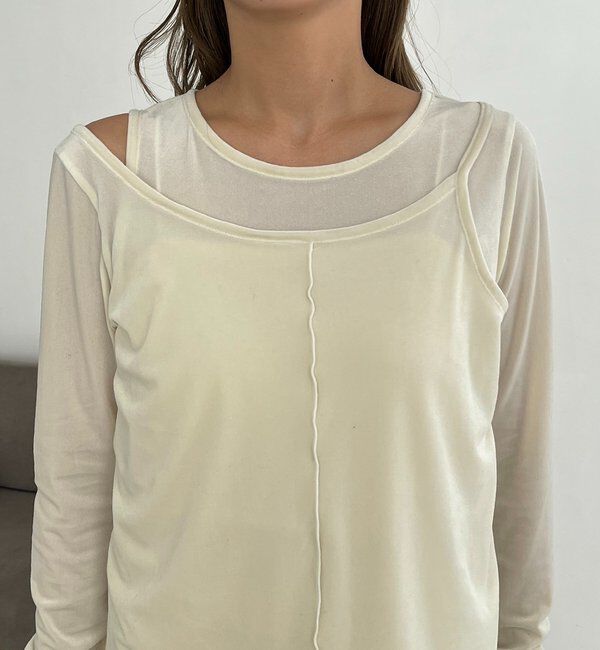  「レイヤードベロアTシャツ」|Tシャツ・カットソー|