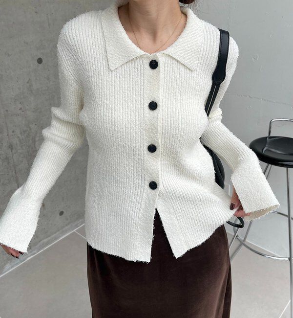  「ビアードカラーニット」|カーディガン|