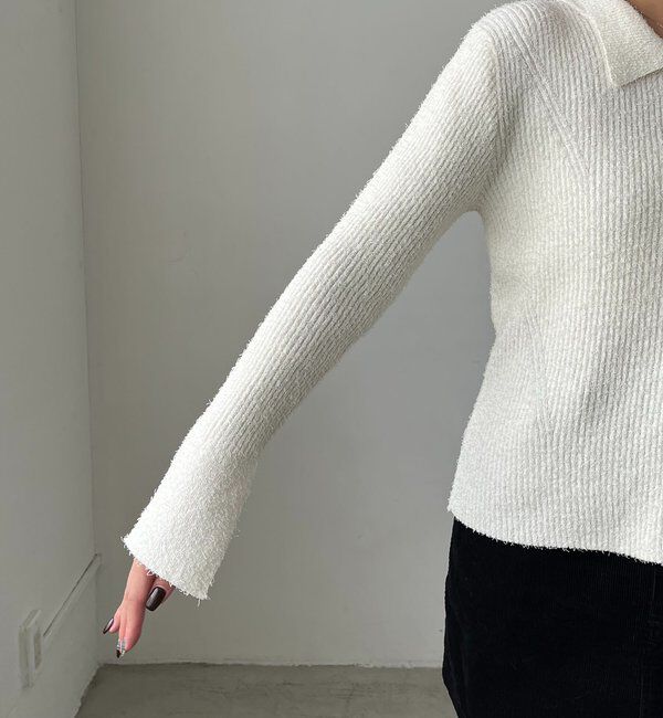  「ビアードカラーニット」|カーディガン|