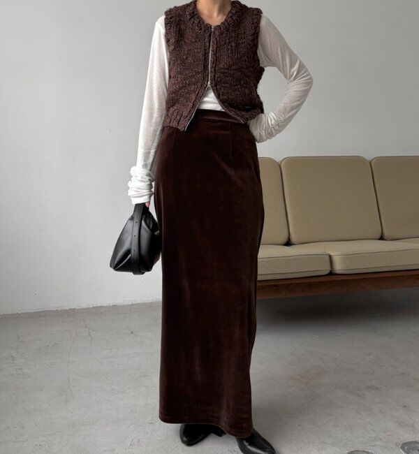  「【前後2WAY】テンセルウール袖ギャザーロンT」|Tシャツ・カットソー|