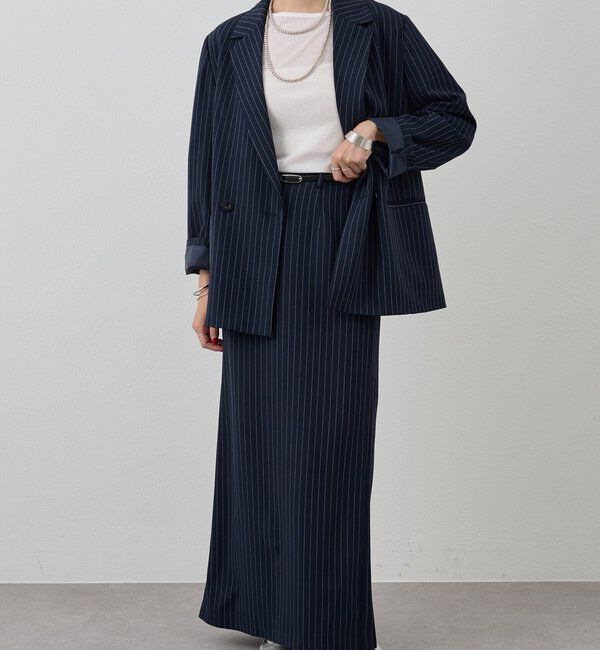  「ストライプビッグジャケット」|テーラードジャケット|