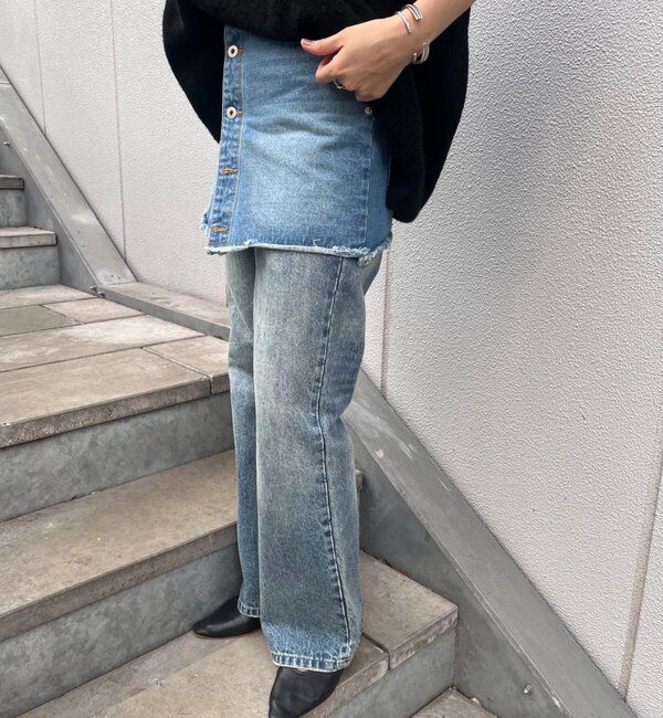  「レイヤードデニムスカート」|スカート|