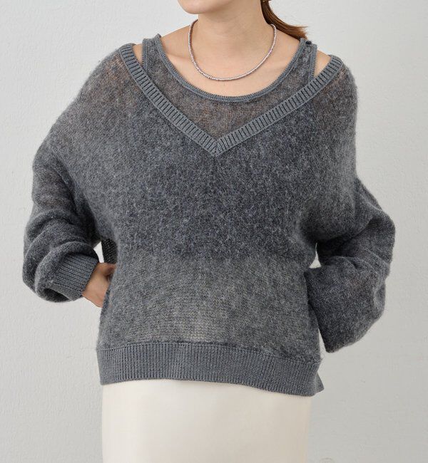  「レイヤードシアーニット」|ニット・セーター|