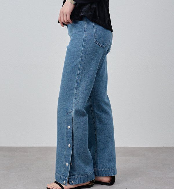  「サイドボタンデニム」|デニム|