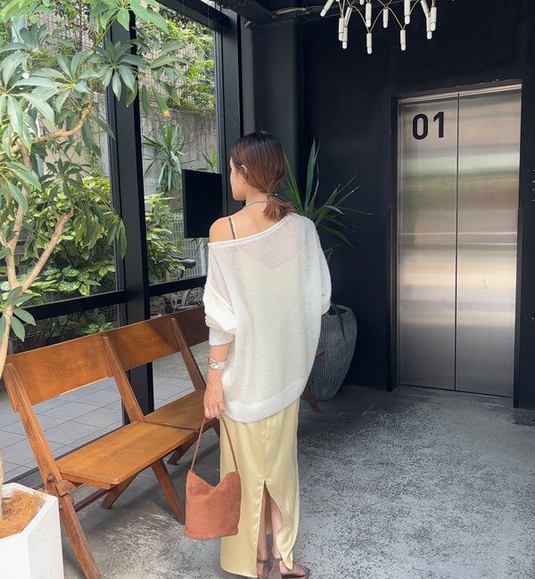  「《インフルエンサー@kanako_ikiコラボ》シアーウールプルオーバー」|ニット・セーター|