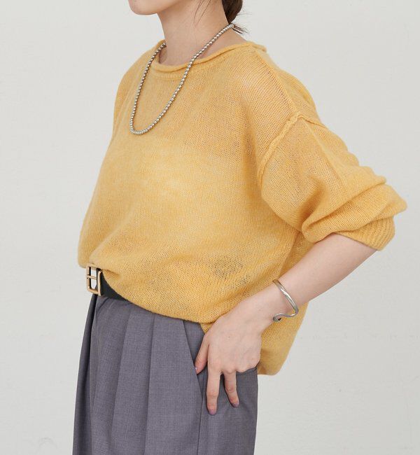  「《インフルエンサー@kanako_ikiコラボ》シアーウールプルオーバー」|ニット・セーター|