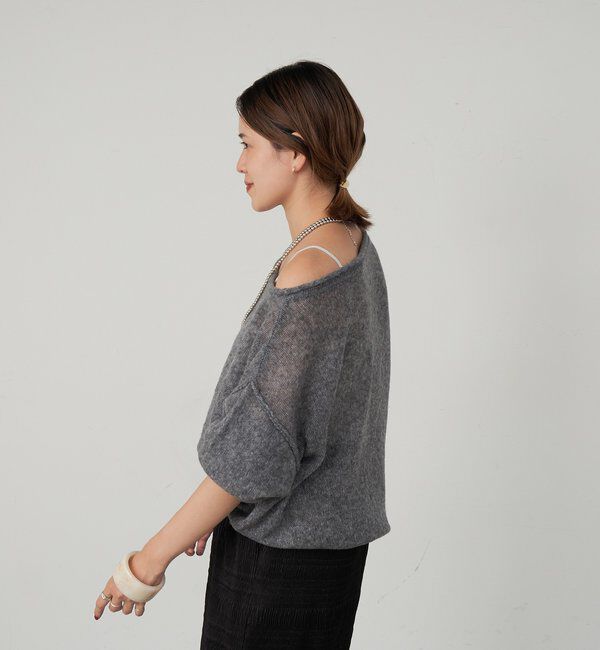  「《インフルエンサー@kanako_ikiコラボ》シアーウールプルオーバー」|ニット・セーター|