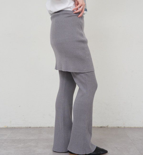  「ニットレイヤードパンツ」|チノ|