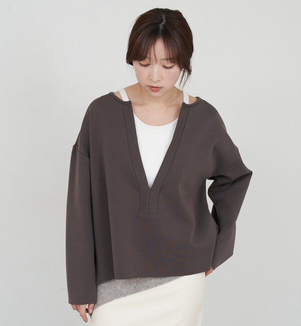  「【インフルエンサー＠tsuru00コラボ】スキッパーポンチプルオーバー」|ニット・セーター|