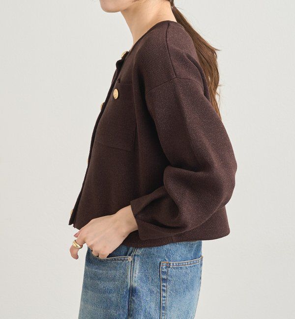  「ラメニットカーディガン」|カーディガン|