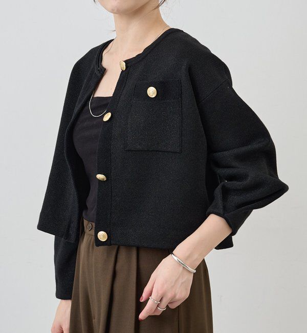  「ラメニットカーディガン」|カーディガン|