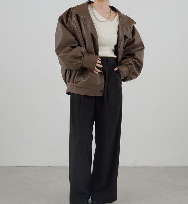  「フェイクレザーブルゾン」|ブルゾン・スタジャン|