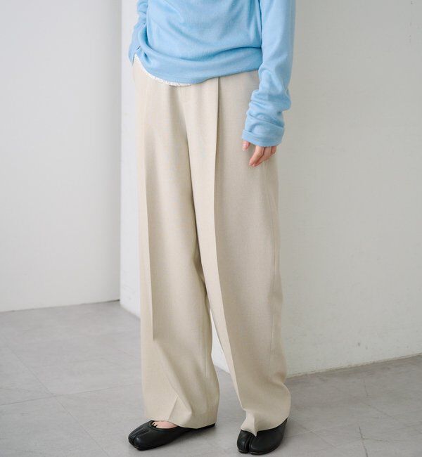  「【セットアップ対応】トロタックワイドパンツ」|チノ|