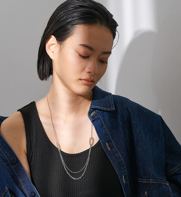 collex「【dignif】【金属アレルギー対応】ミックスチェーンポイントネックレス」|ネックレス|