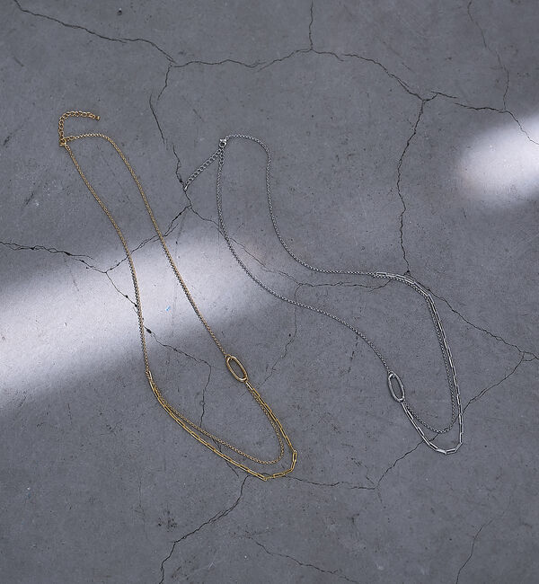 collex「【dignif】【金属アレルギー対応】ミックスチェーンポイントネックレス」|ネックレス|