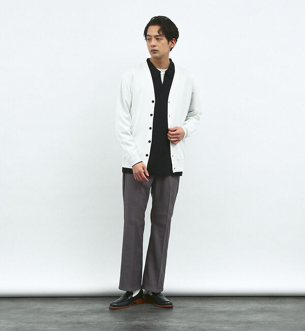 ABAHOUSE「【シルクブレンド】ベーシック Vネック カーディガン」|カーディガン|