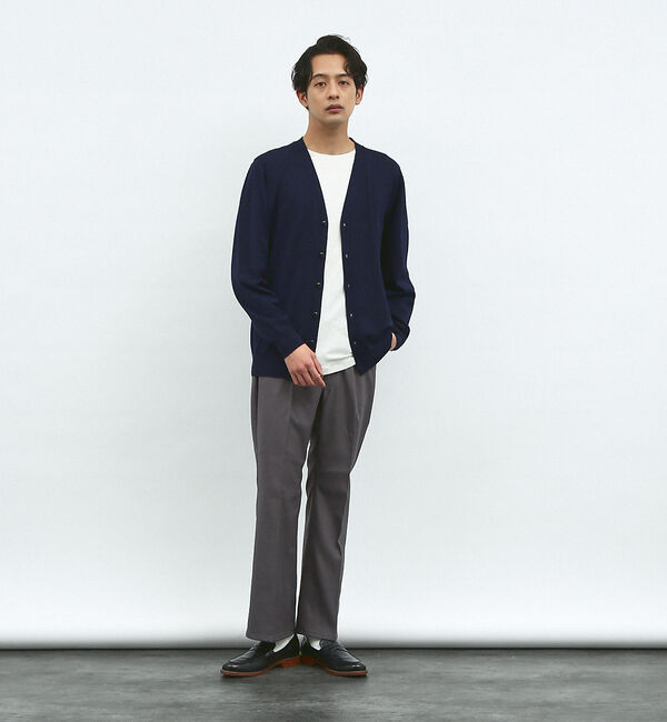 ABAHOUSE「【シルクブレンド】ベーシック Vネック カーディガン」|カーディガン|