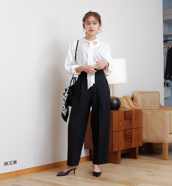 Rouge vif「前後 ２WAYギャザーボウタイブラウス」|シャツ・ブラウス|